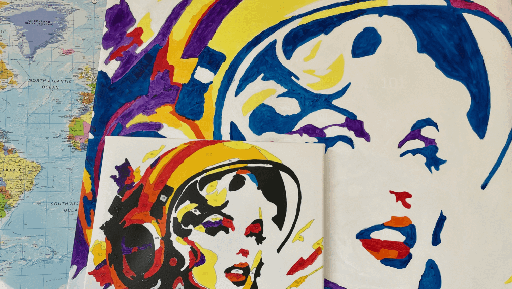 2 Marilyns Different Sizes Acrylic Paint